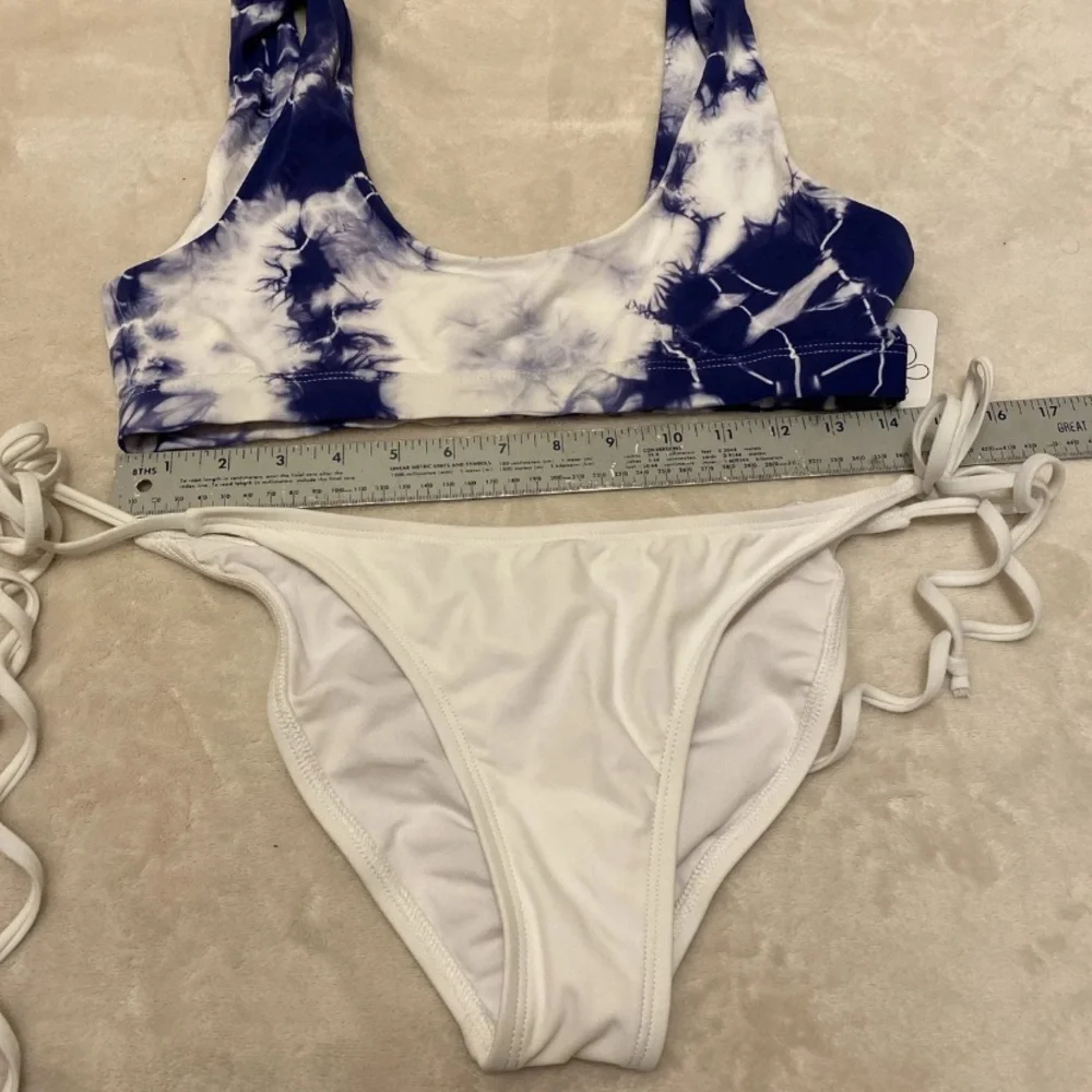 Dippin' Daisy's Tie-Dye Blue and White Bikini